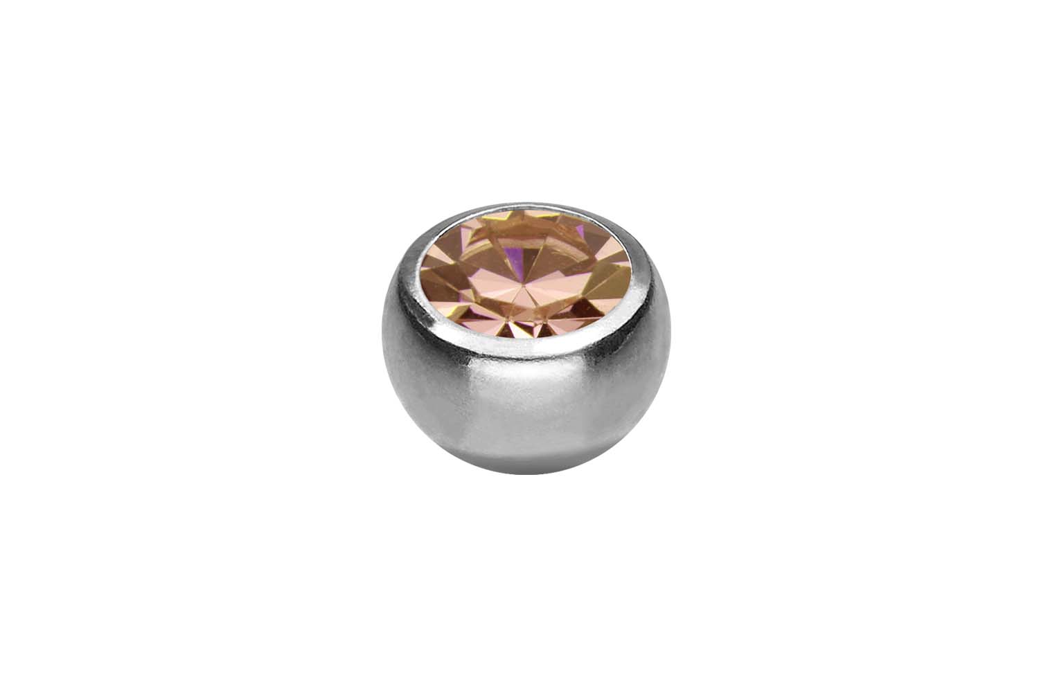 Titan Schraubkugel KRISTALL von Piercingline
